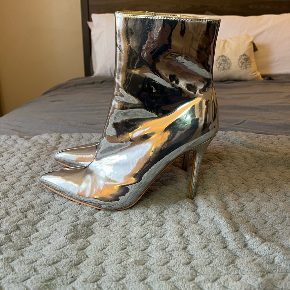 Silver heeled boots!